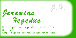jeremias hegedus business card